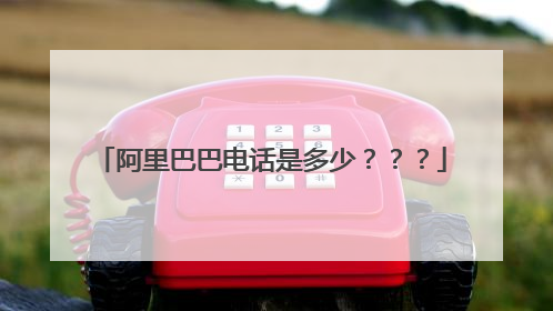 阿里巴巴电话是多少???