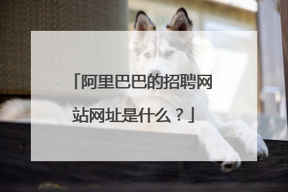 阿里巴巴的招聘网站网址是什么?