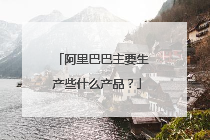 阿里巴巴主要生产些什么产品?