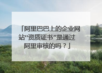 阿里巴巴上的企业网站“资质证书”是通过阿里审核的吗？
