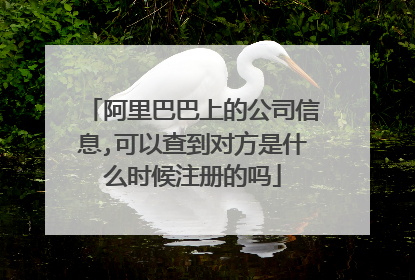 阿里巴巴上的公司信息,可以查到对方是什么时候注册的吗