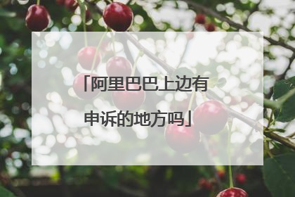 阿里巴巴上边有申诉的地方吗