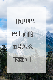 阿里巴巴上面的图片怎么下载?