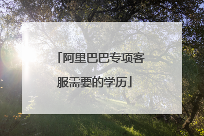 阿里巴巴专项客服需要的学历