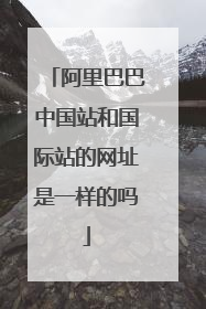 阿里巴巴中国站和国际站的网址是一样的吗