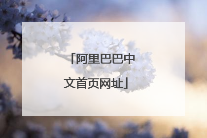 阿里巴巴中文首页网址