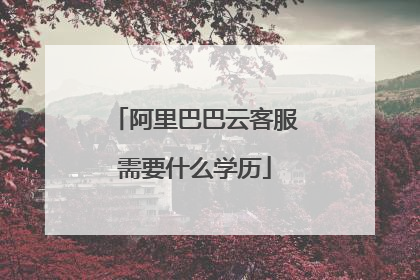 阿里巴巴云客服需要什么学历