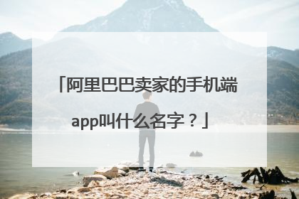 阿里巴巴卖家的手机端app叫什么名字?