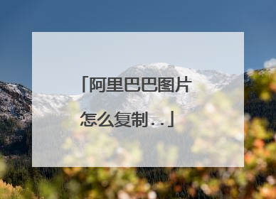 阿里巴巴图片怎么复制..