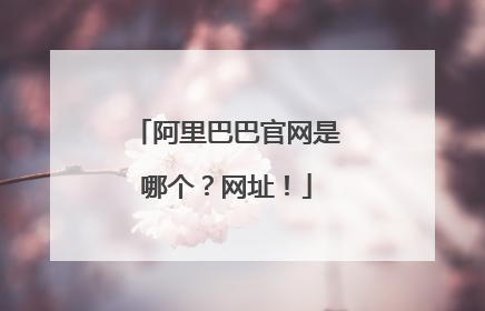 阿里巴巴官网是哪个?网址!