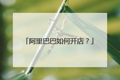 阿里巴巴如何开店?
