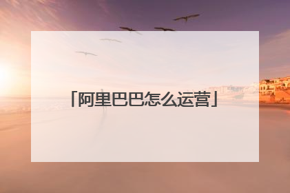 阿里巴巴怎么运营