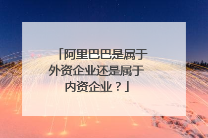 阿里巴巴是属于外资企业还是属于内资企业?