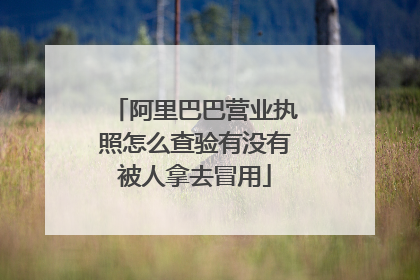 阿里巴巴营业执照怎么查验有没有被人拿去冒用