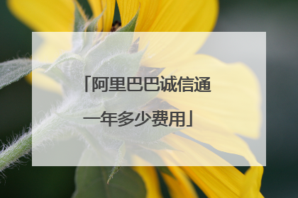 阿里巴巴诚信通一年多少费用