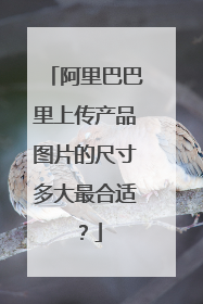 阿里巴巴里上传产品图片的尺寸多大最合适?