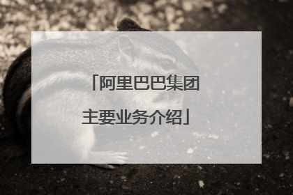 阿里巴巴集团主要业务介绍
