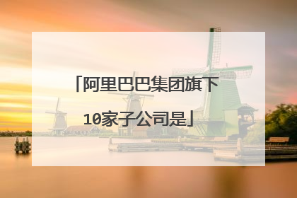 阿里巴巴集团旗下10家子公司是