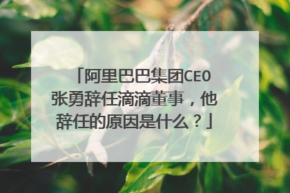 阿里巴巴集团CEO张勇辞任滴滴董事,他辞任的原因是什么?
