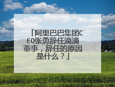 阿里巴巴集团CEO张勇辞任滴滴董事，辞任的原因是什么？