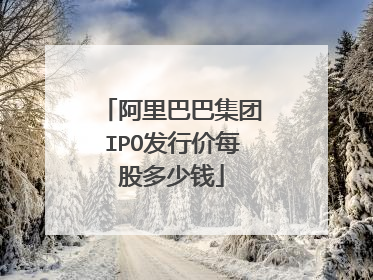 阿里巴巴集团IPO发行价每股多少钱