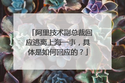 阿里技术副总裁回应逃离上海一事，具体是如何回应的？