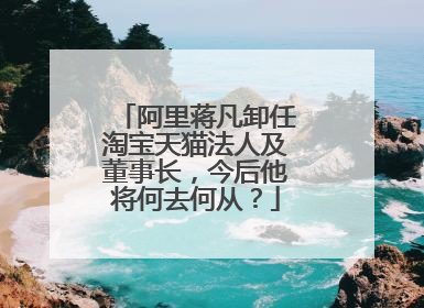阿里蒋凡卸任淘宝天猫法人及董事长，今后他将何去何从？