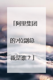 阿里集团的7位副总裁是谁？