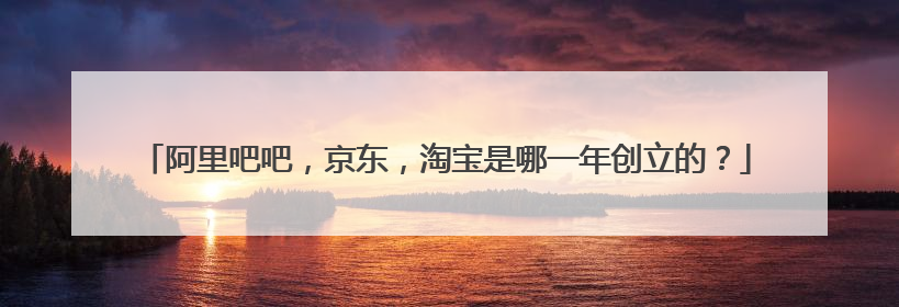 阿里吧吧,京东,淘宝是哪一年创立的?