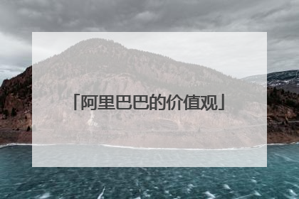 阿里巴巴的价值观