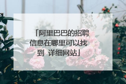 阿里巴巴的招聘信息在哪里可以找到 详细网站