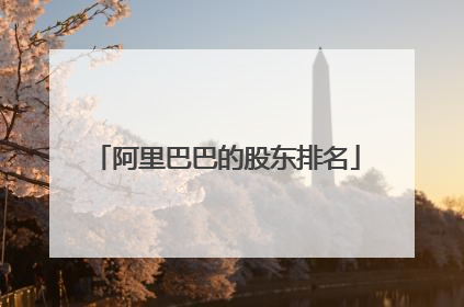 阿里巴巴的股东排名