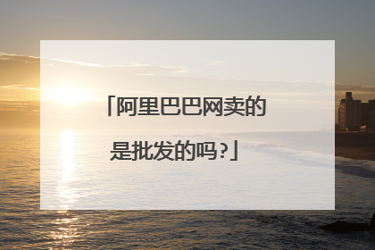 阿里巴巴网卖的是批发的吗?