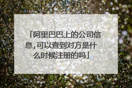 阿里巴巴上的公司信息,可以查到对方是什么时候注册的吗