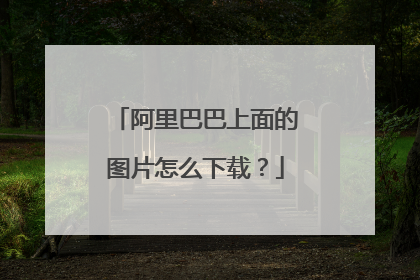 阿里巴巴上面的图片怎么下载?