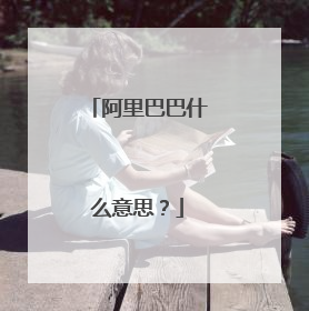 阿里巴巴什么意思?
