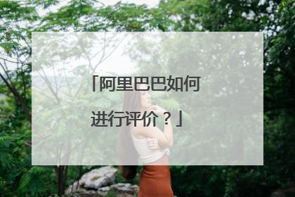 阿里巴巴如何进行评价?