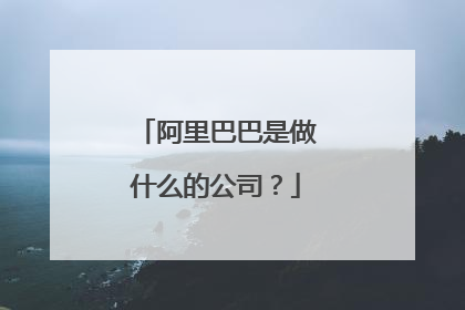 阿里巴巴是做什么的公司?