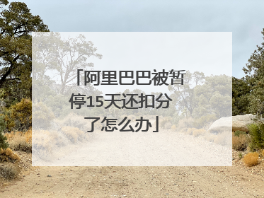 阿里巴巴被暂停15天还扣分了怎么办