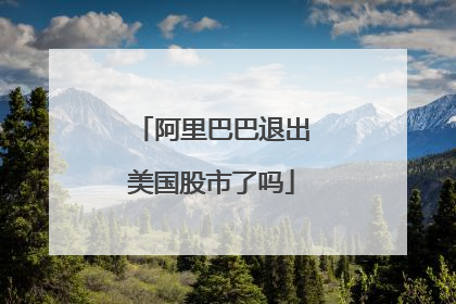 阿里巴巴退出美国股市了吗