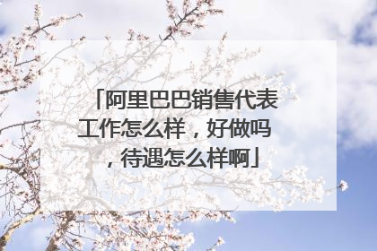 阿里巴巴销售代表工作怎么样,好做吗,待遇怎么样啊