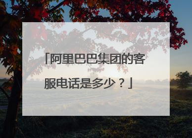 阿里巴巴集团的客服电话是多少?