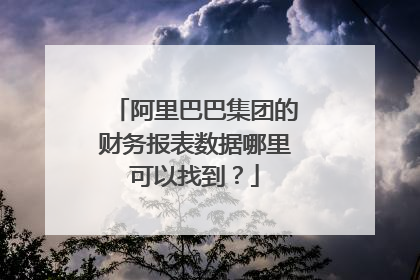 阿里巴巴集团的财务报表数据哪里可以找到?