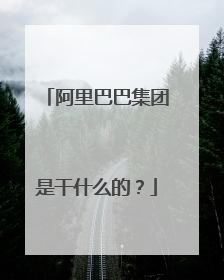阿里巴巴集团是干什么的？