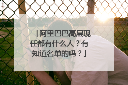 阿里巴巴高层现任都有什么人?有知道名单的吗?
