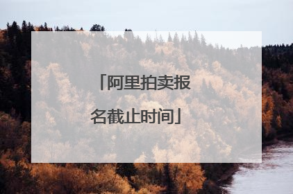 阿里拍卖报名截止时间