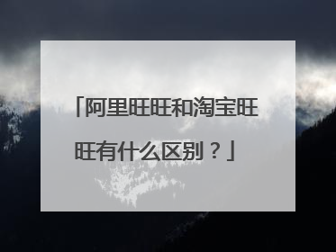 阿里旺旺和淘宝旺旺有什么区别?