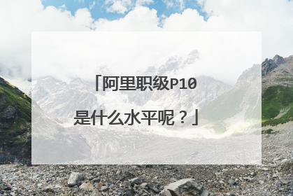 阿里职级P10是什么水平呢?