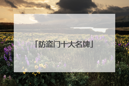 防盗门十大名牌
