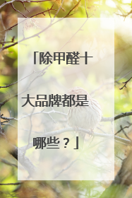 除甲醛十大品牌都是哪些?